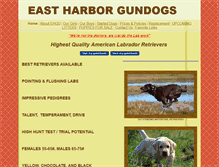 Tablet Screenshot of eastharborgundogs.com